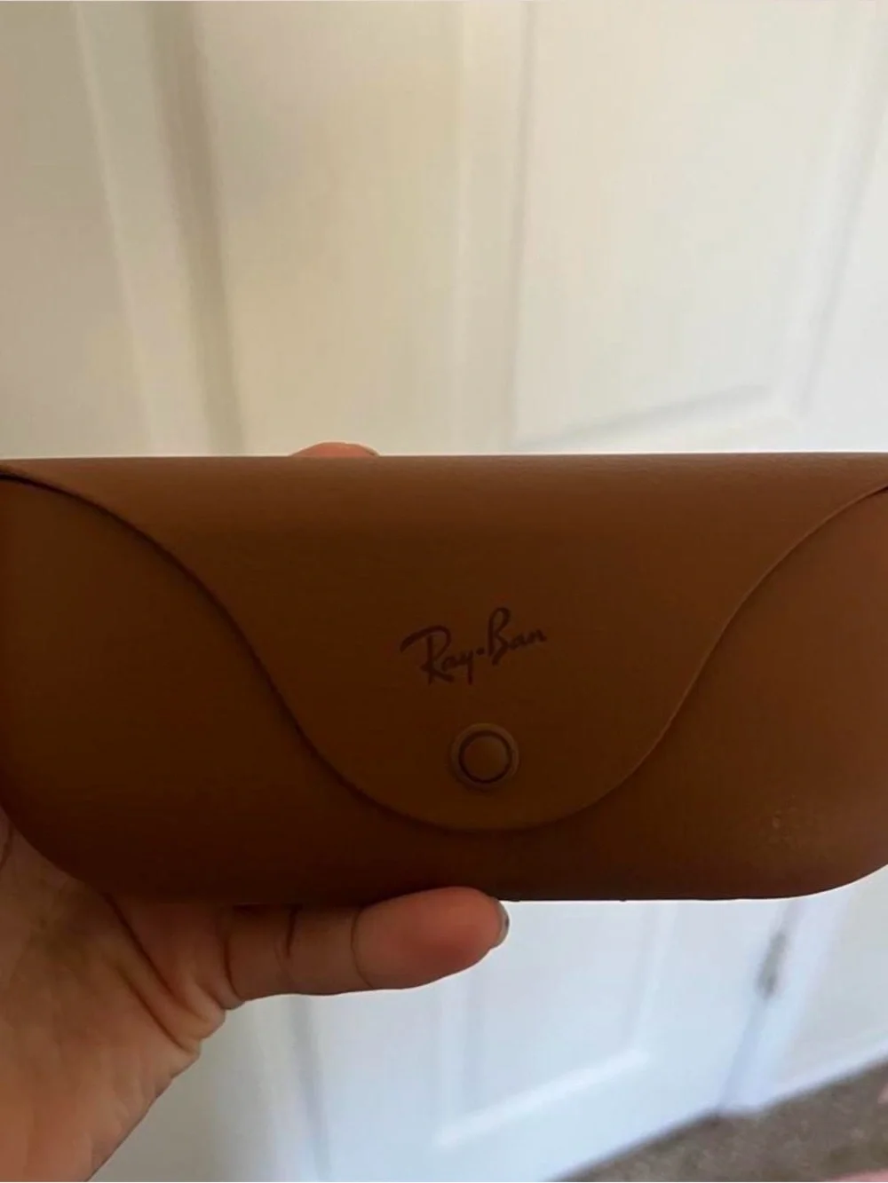 Ray-Ban Brown Leather-Look Sunglasses Case
